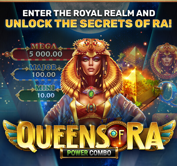 
                                Play it now --> QUEENS OF RA: POWER COMBO™, $1500 FREE WELCOME BONUS. Turn on your images to see what you’re missing.
                                
