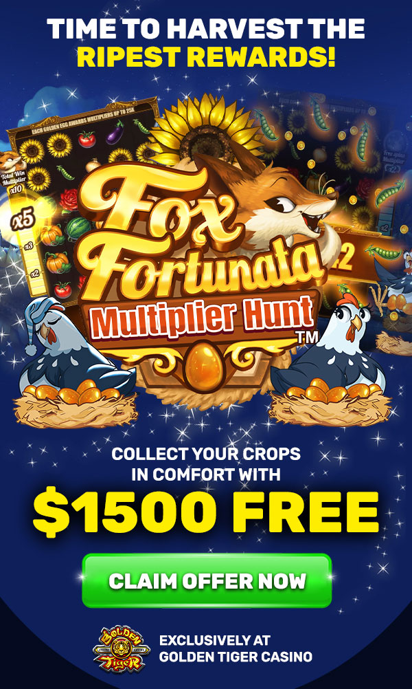 
                                Play it now --> Fox Fortunata: MULTIPLIER HUNT™, $1500 WELCOME BONUS. Turn on your images to see what you’re missing.
                                